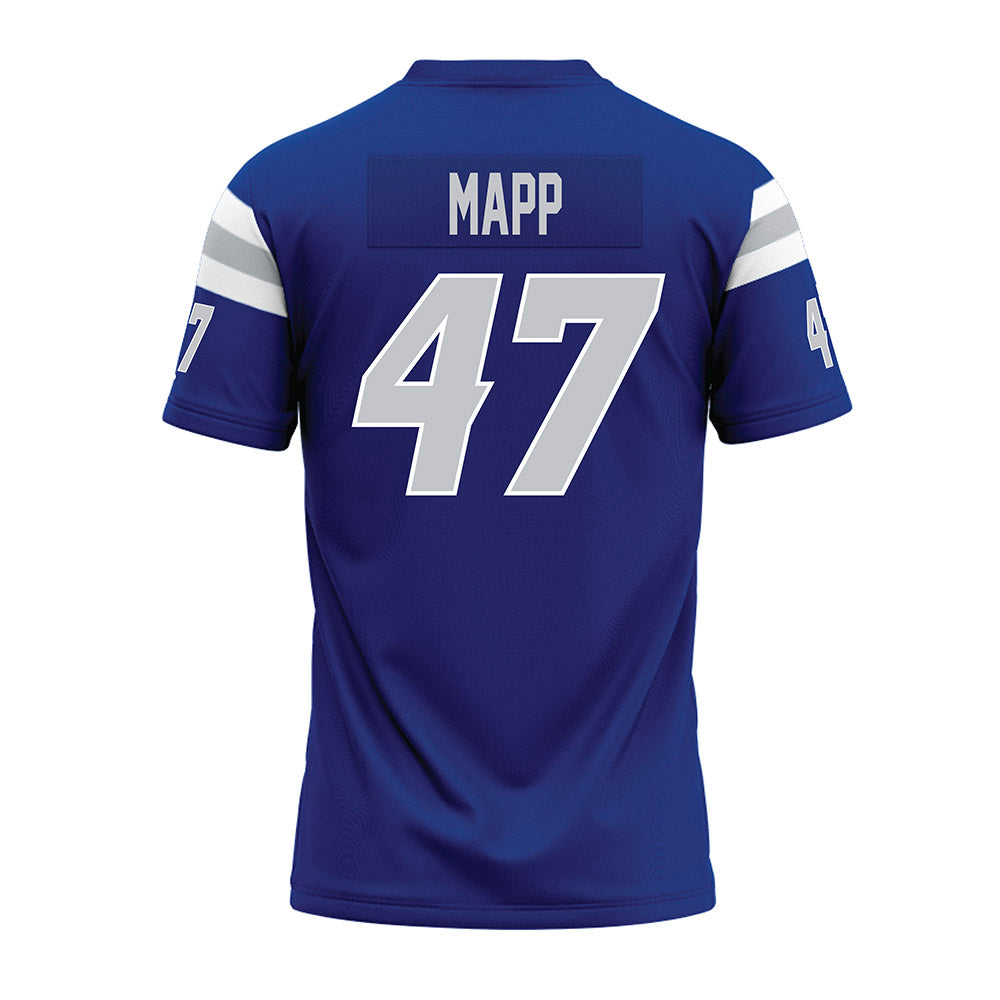 CCSU - NCAA Football : Malachi Mapp - Blue Premium Football Jersey-1