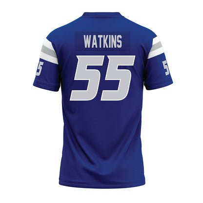 CCSU - NCAA Football : Sharod Watkins - Blue Premium Football Jersey-1