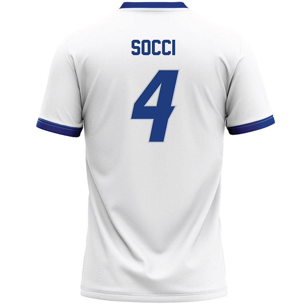 CCSU - NCAA Women's Lacrosse : Jennifer Socci - White Lacrosse Jersey -1
