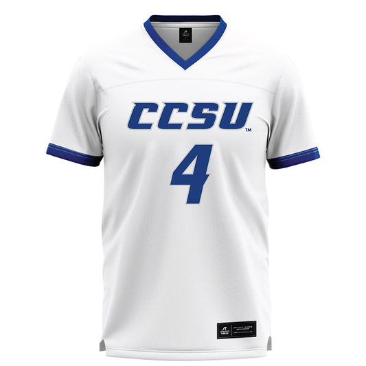 CCSU - NCAA Women's Lacrosse : Jennifer Socci - White Lacrosse Jersey -0