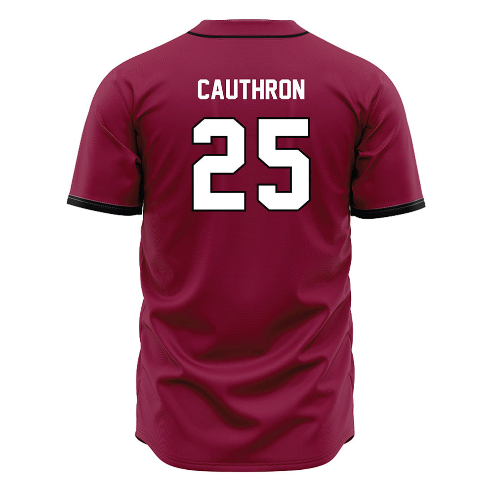 EKU - NCAA Baseball : Jackson Cauthron - Maroon Jersey-1