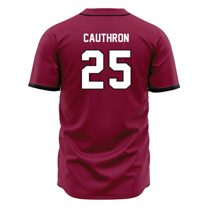 EKU - NCAA Baseball : Jackson Cauthron - Maroon Jersey-1