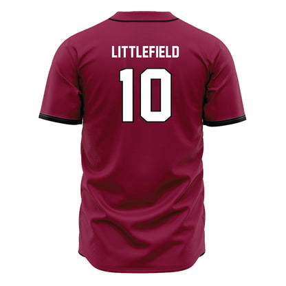 EKU - NCAA Baseball : Dylan Littlefield - Maroon Jersey-1