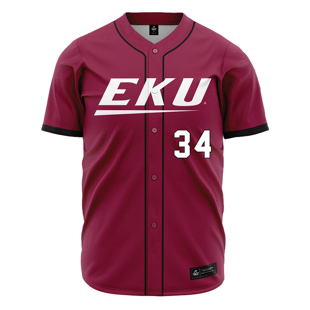 EKU - NCAA Baseball : Silas Shaffer - Maroon Jersey-0