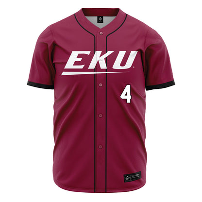 EKU - NCAA Baseball : Cade Schneider - Maroon Jersey-0