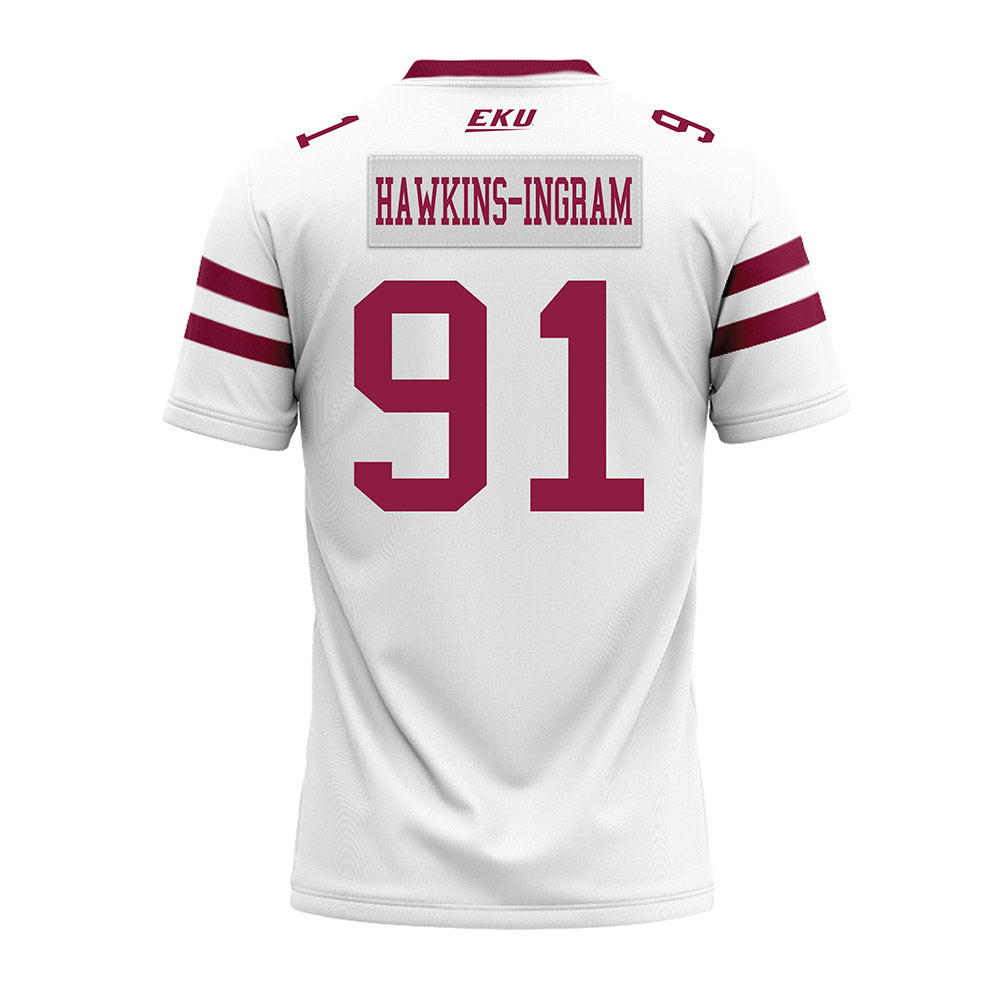 EKU - NCAA Football : Daviyon Hawkins-Ingram - White Premium Football Jersey-1