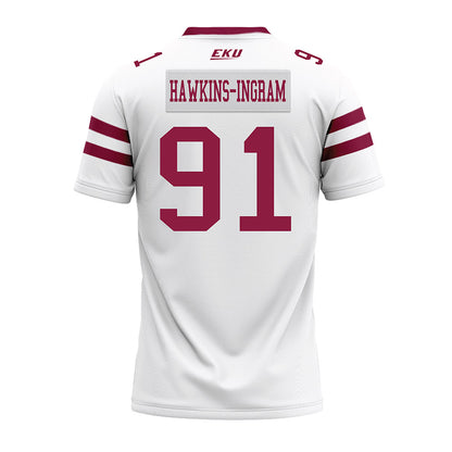 EKU - NCAA Football : Daviyon Hawkins-Ingram - White Premium Football Jersey-1