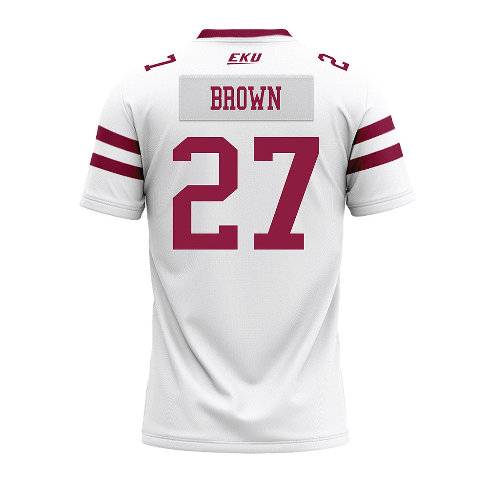 EKU - NCAA Football : Jettson Brown - White Premium Football Jersey-1