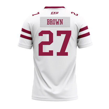 EKU - NCAA Football : Jettson Brown - White Premium Football Jersey-1