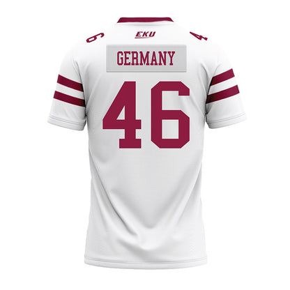 EKU - NCAA Football : Leland Germany - White Premium Football Jersey-1