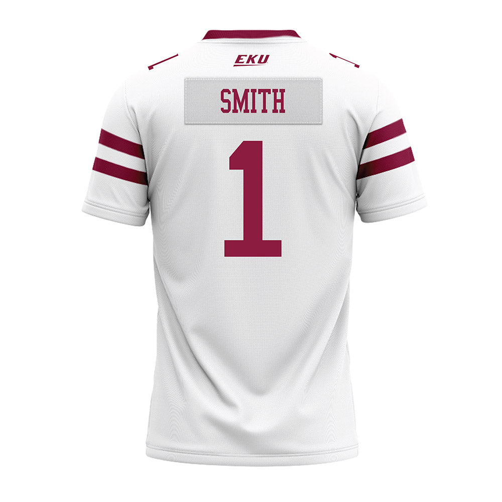 EKU - NCAA Football : Kaden Smith - White Premium Football Jersey-1