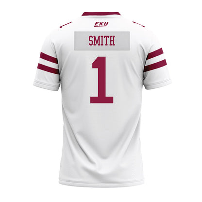EKU - NCAA Football : Kaden Smith - White Premium Football Jersey-1