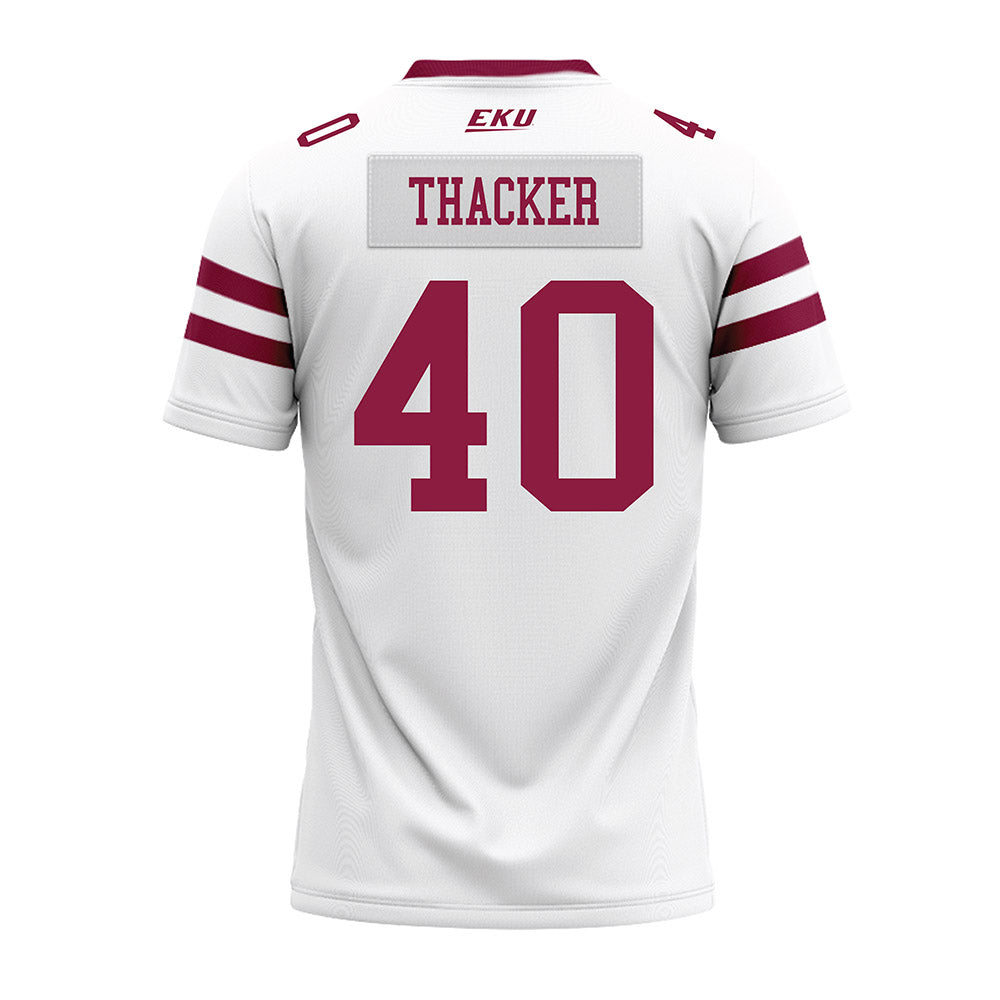 EKU - NCAA Football : Doug Thacker - White Premium Football Jersey-1
