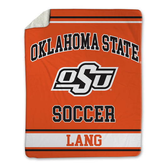 Oklahoma State - NCAA Women's Soccer : Addy Lang - Blanket-0