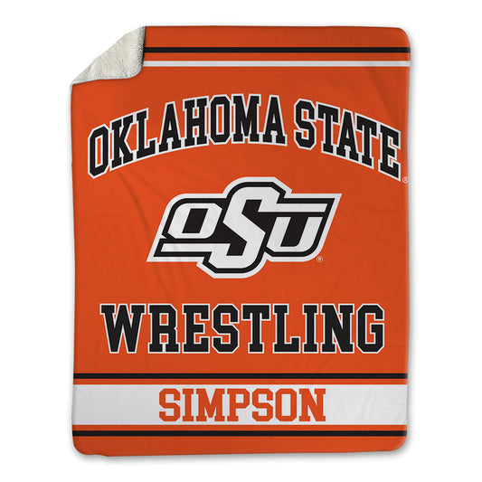 Oklahoma State - NCAA Wrestling : Hayden Simpson - Blanket-0