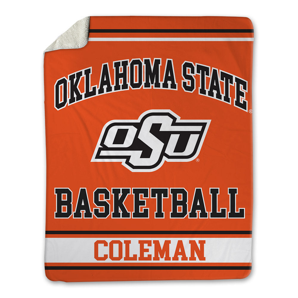 Oklahoma State - NCAA Men's Basketball : Isaiah Coleman - Blanket-0