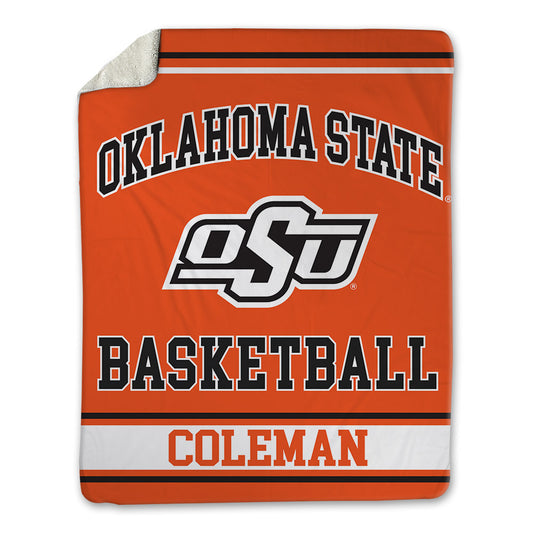 Oklahoma State - NCAA Men's Basketball : Isaiah Coleman - Blanket-0