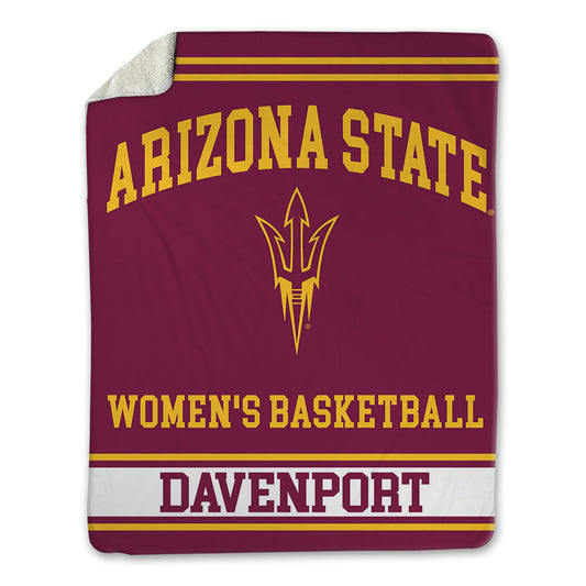 Arizona State - NCAA Women's Basketball : Deborah Davenport - Blanket-0