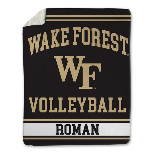 Wake Forest - NCAA Women's Volleyball : Andrea Roman - Blanket-0