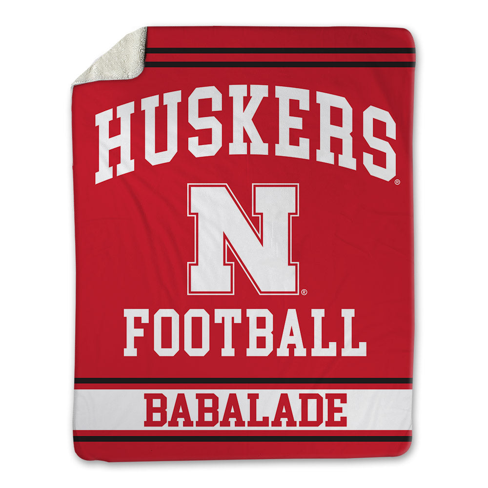 Nebraska - NCAA Football : Tree Babalade - Blanket Blanket-0