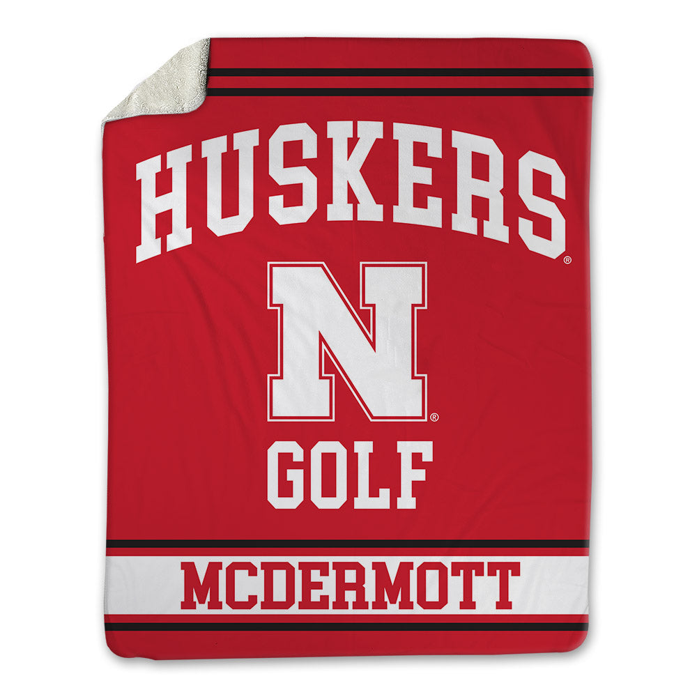 Nebraska - NCAA Men's Golf : Evan McDermott - Blanket Blanket-0