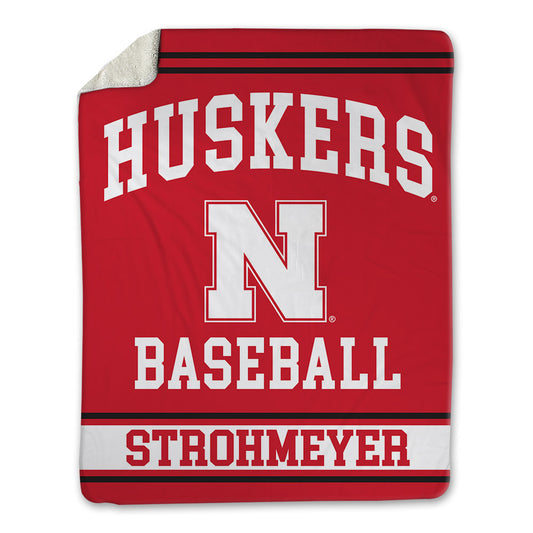 Nebraska - NCAA Baseball : Reed Strohmeyer - Blanket Blanket-0