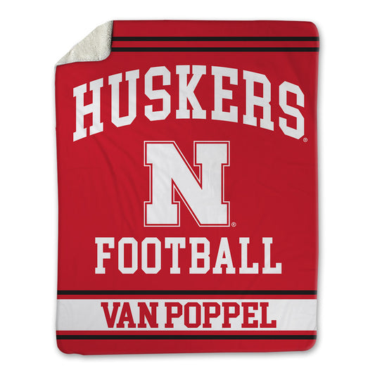 Nebraska - NCAA Football : Riley Van Poppel - Blanket-0