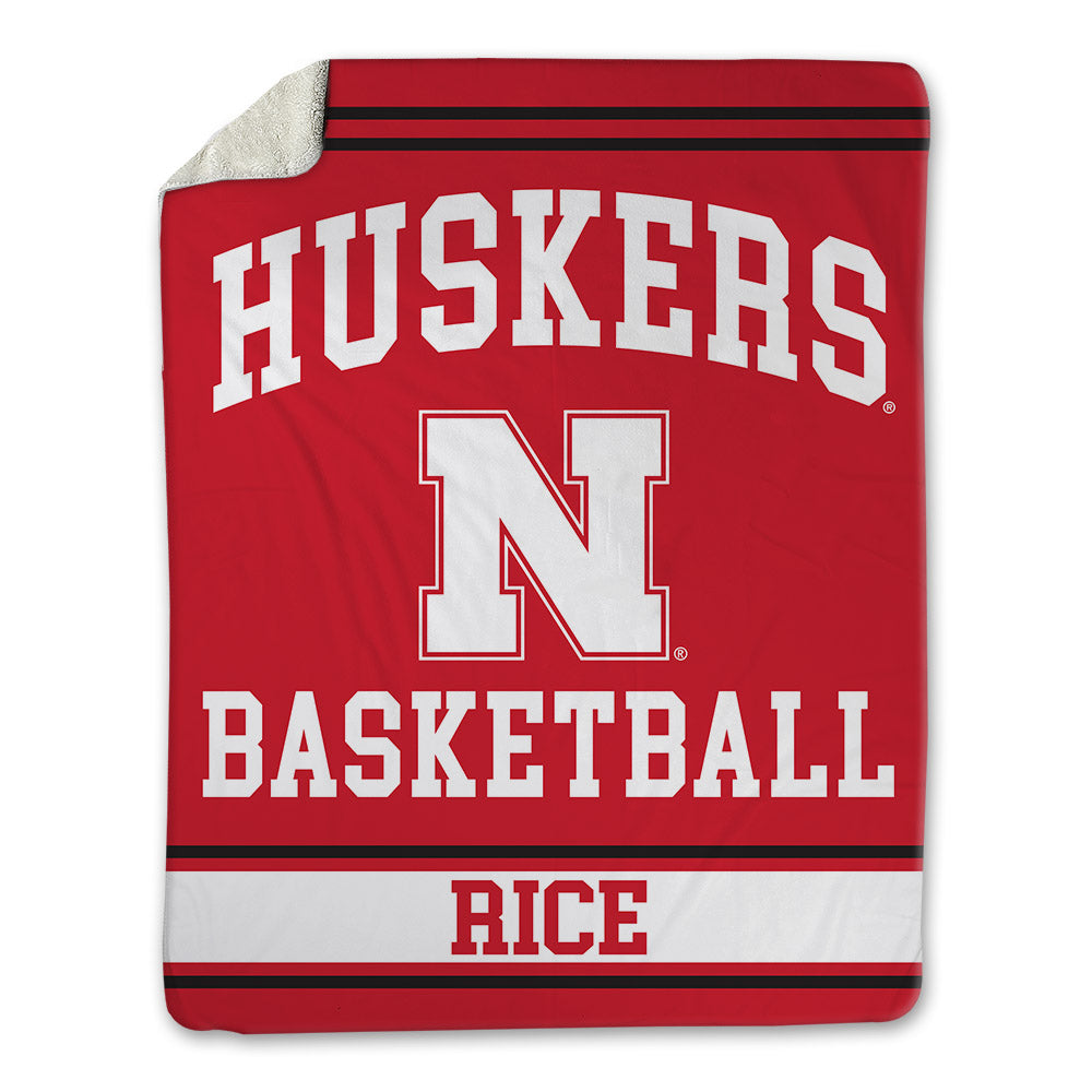 Nebraska - NCAA Men's Basketball : Colin Rice - Blanket Blanket-0