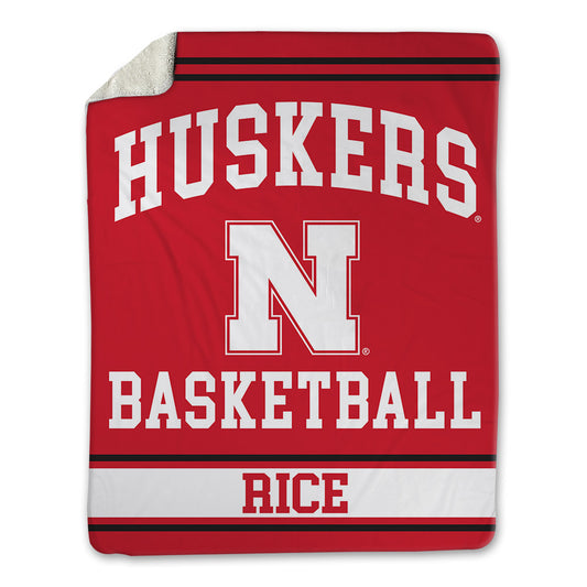 Nebraska - NCAA Men's Basketball : Colin Rice - Blanket Blanket-0
