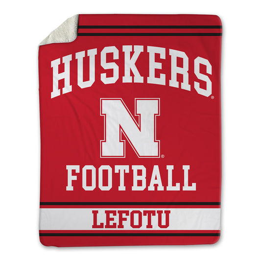 Nebraska - NCAA Football : Sua Lefotu - Blanket-0