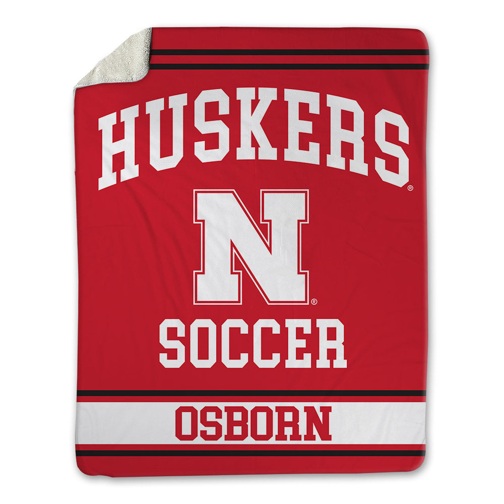 Nebraska - NCAA Women's Soccer : Madison Osborn - Blanket Blanket-0