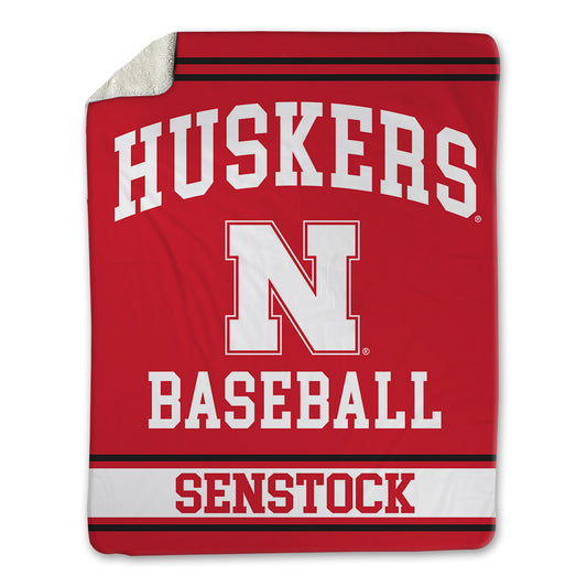 Nebraska - NCAA Baseball : Joey Senstock - Blanket Blanket-0