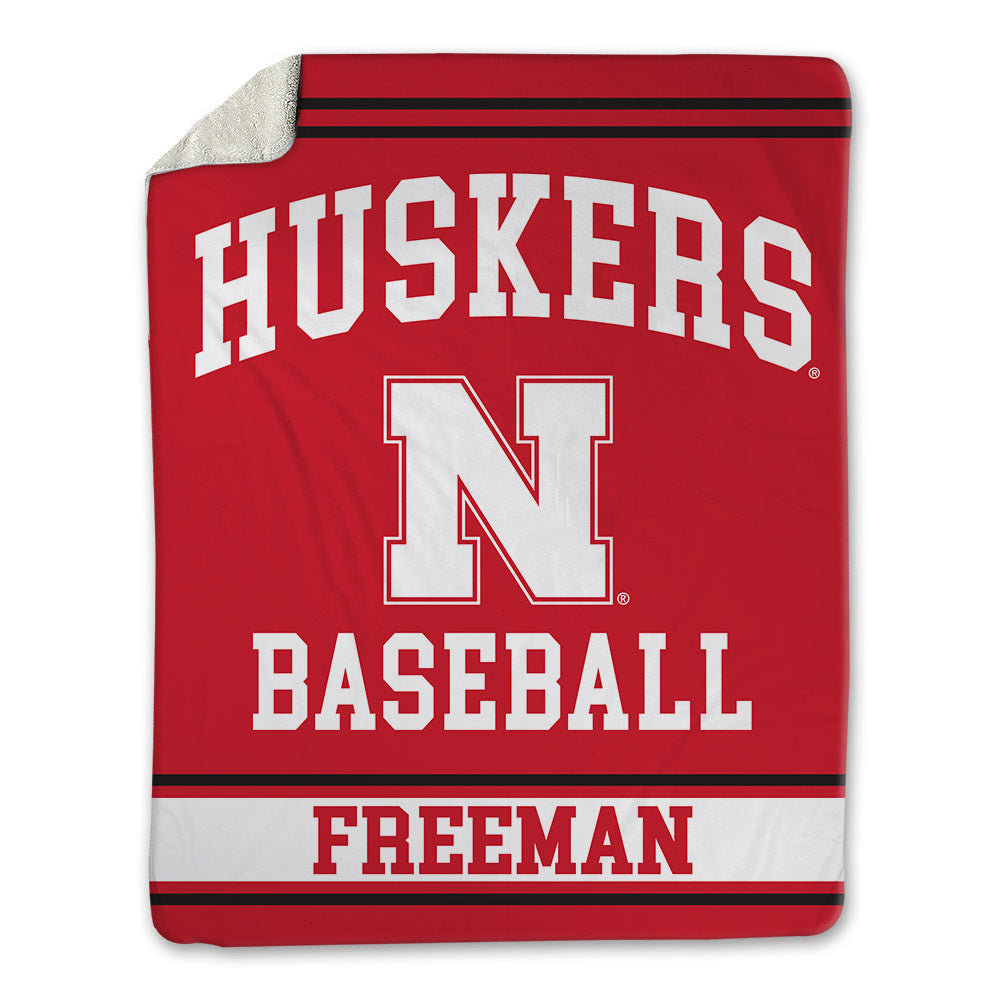 Nebraska - NCAA Baseball : Preston Freeman Freeman - Blanket Blanket-0