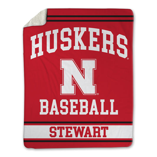 Nebraska - NCAA Baseball : Braxton Stewart - Blanket Blanket-0