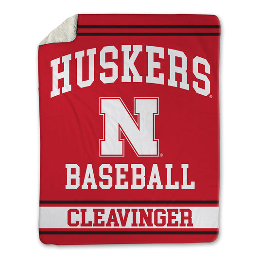 Nebraska - NCAA Baseball : Grant Cleavinger - Blanket Blanket-0