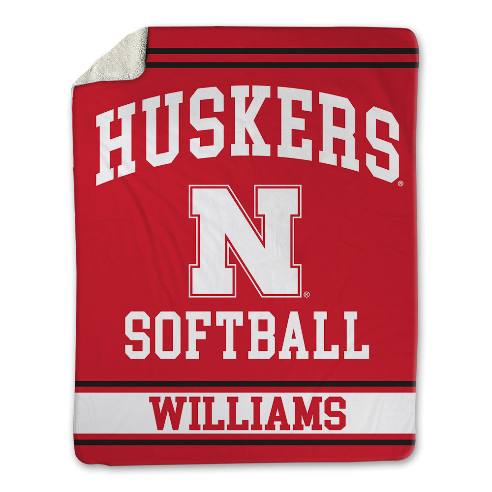 Nebraska - NCAA Softball : Kennadi Williams - Blanket Blanket-0