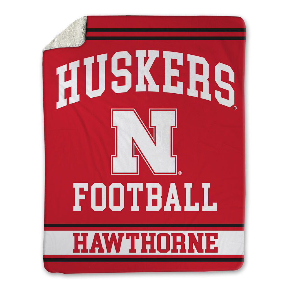 Nebraska - NCAA Football : Will Hawthorne - Blanket Blanket-0