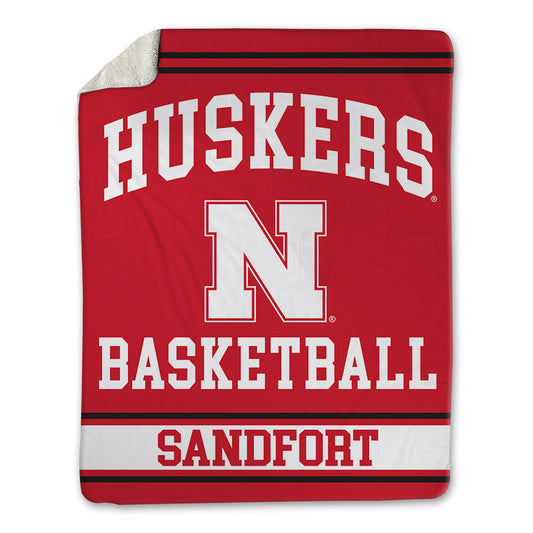 Nebraska - NCAA Men's Basketball : Pryce Sandfort - Blanket Blanket-0