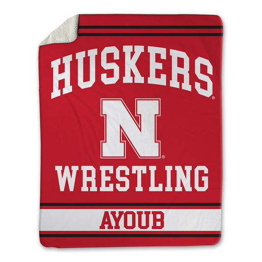 Nebraska - NCAA Wrestling : Omar Ayoub - Blanket Blanket-0