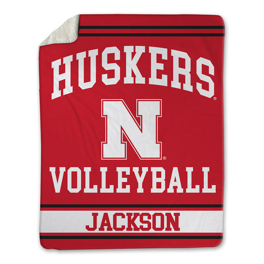 Nebraska - NCAA Women's Volleyball : Andi Jackson - Blanket-0