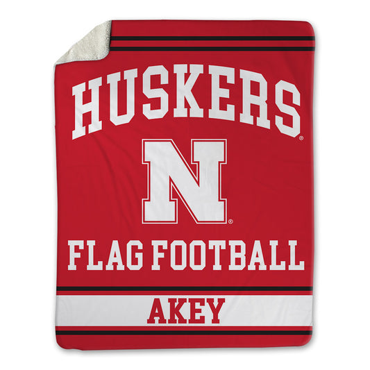Nebraska - NCAA Flag Football : Ariana Akey - Blanket-0