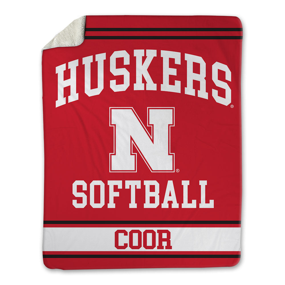 Nebraska - NCAA Softball : Hannah Coor - Blanket Blanket-0