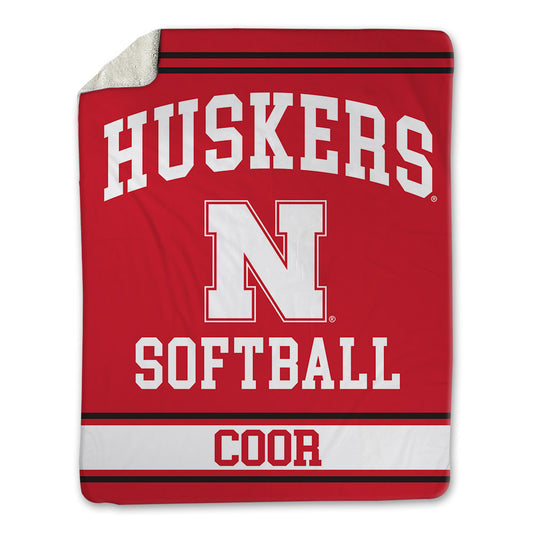 Nebraska - NCAA Softball : Hannah Coor - Blanket Blanket-0