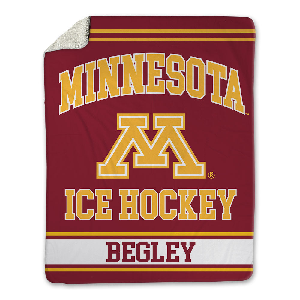 Minnesota - NCAA Men's Ice Hockey : Axel Begley - Blanket-0