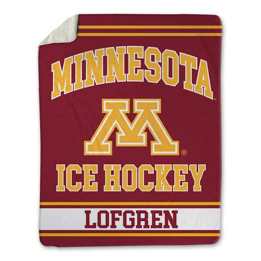 Minnesota - NCAA Men's Ice Hockey : Axel Lofgren - Blanket-0