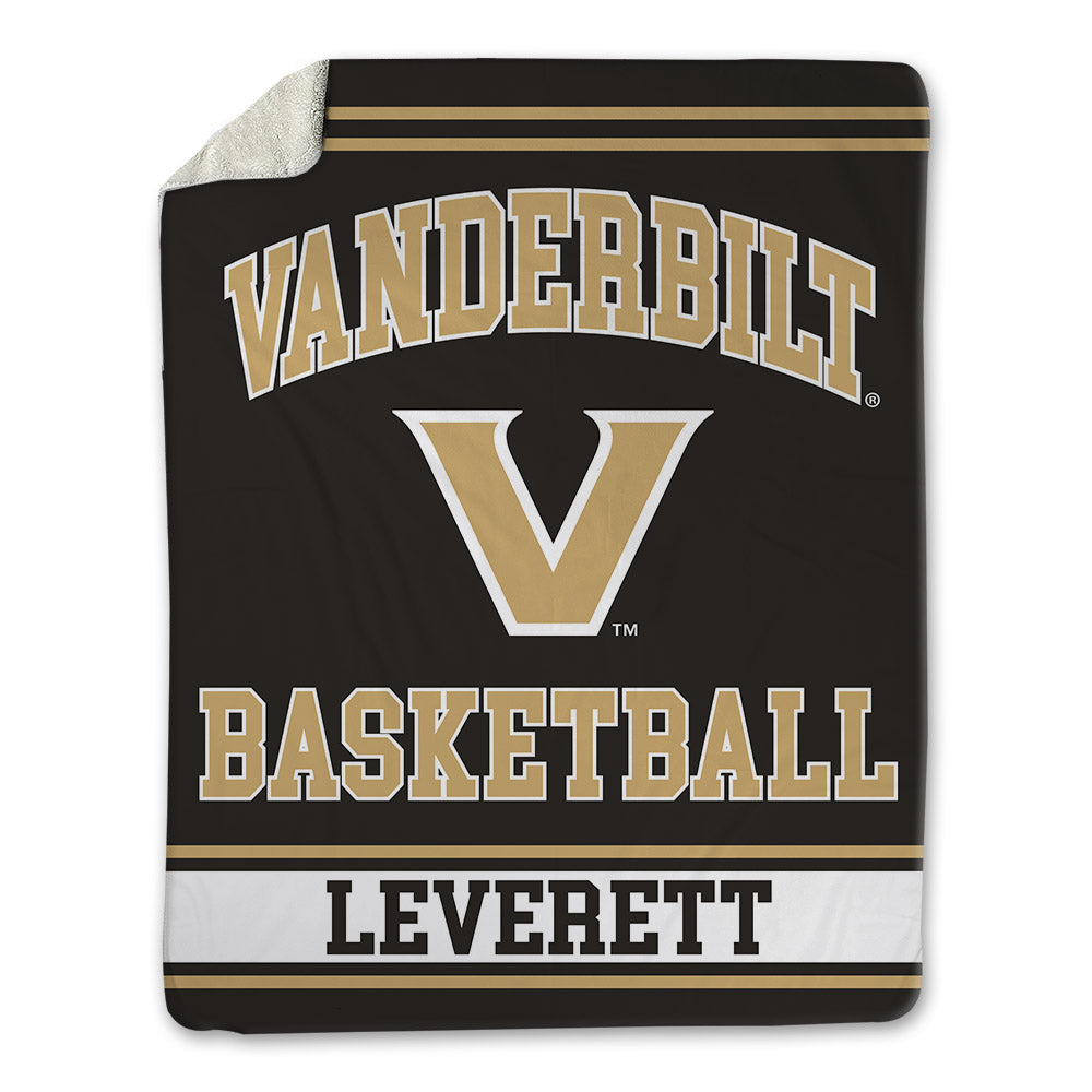Vanderbilt - NCAA Men's Basketball : Jayden Leverett - Blanket-0