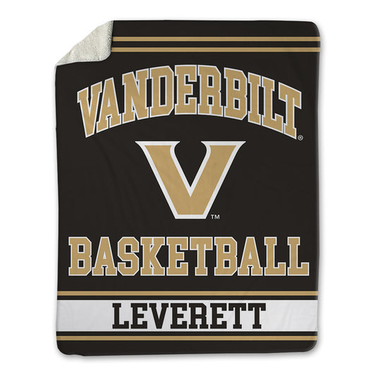 Vanderbilt - NCAA Men's Basketball : Jayden Leverett - Blanket-0