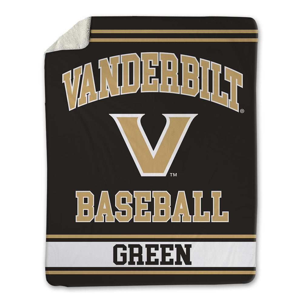 Vanderbilt - NCAA Baseball : Miller Green - Blanket-0
