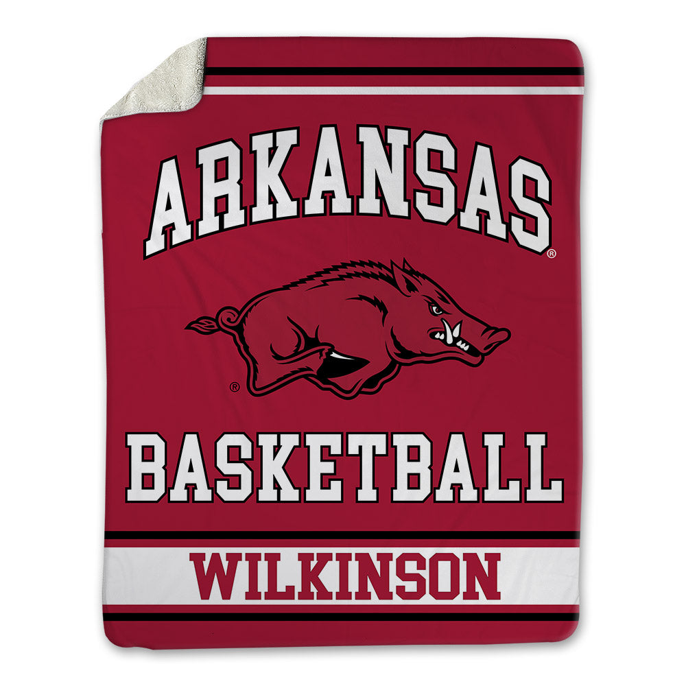 Arkansas - NCAA Men's Basketball : Jeremiah Wilkinson - Blanket-0