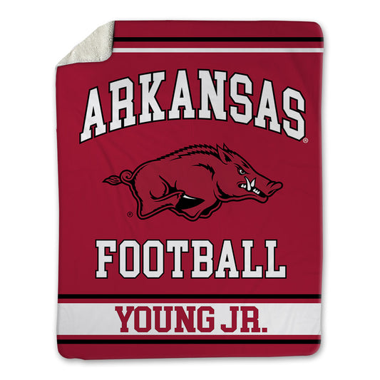Arkansas - NCAA Football : Kevin Young Jr. - Blanket-0
